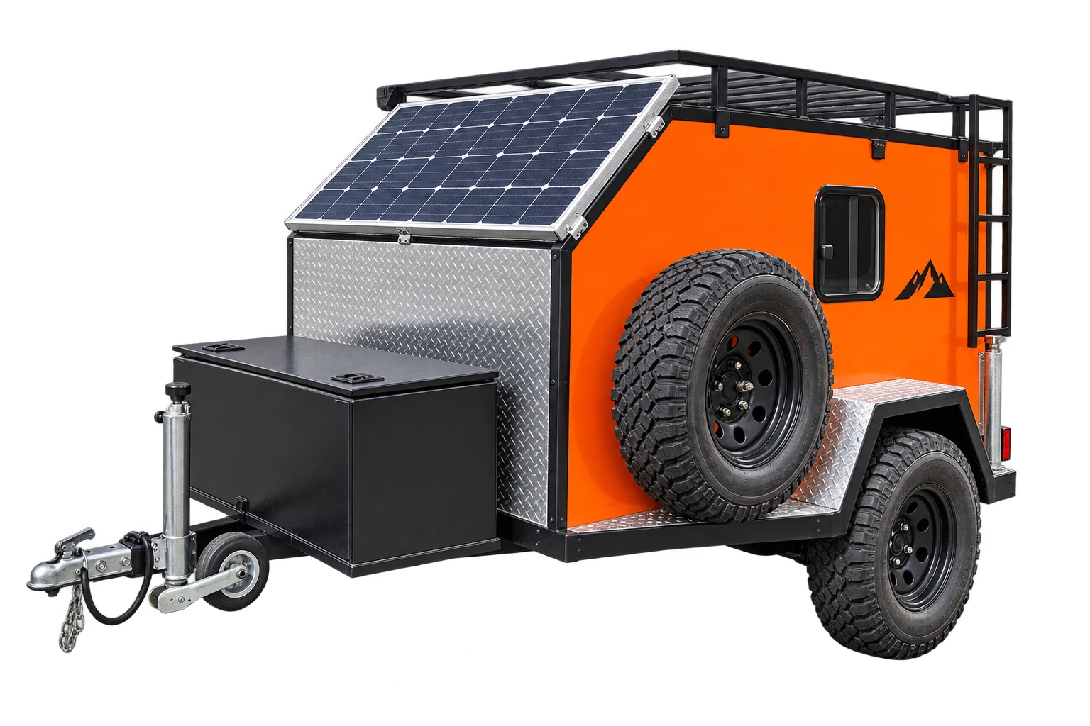 Concepto de estudio del camper naranja